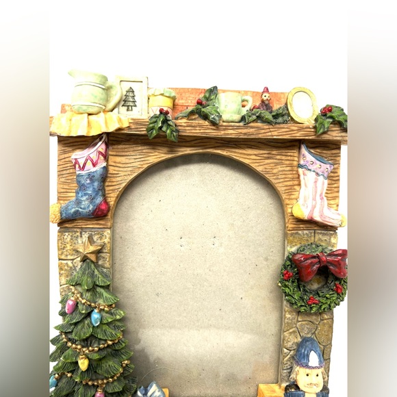 Primitive Christmas Picture Frame Style Vertical  Fireplace Country Family Frame - Picture 8 of 9